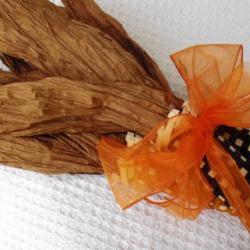 Corn Brown and Orange with Orange Ribbon 101